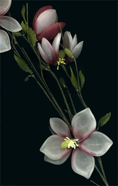 pink magnolia acrylic floral stem